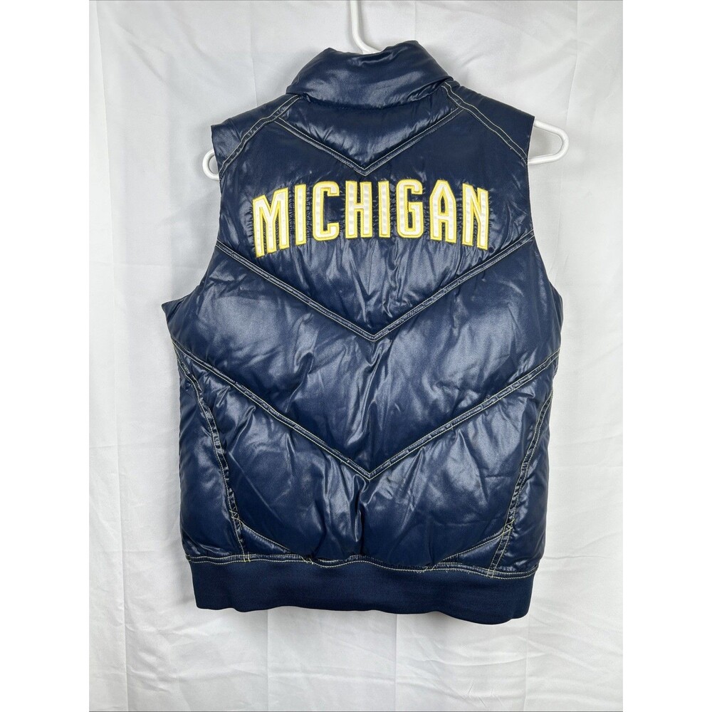 Adidas Michigan Wolverines Vest Women’s Small Puffer Softshell Full Zip Blue